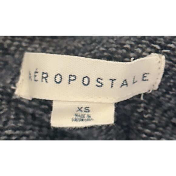 Aeropostale Navy Zip Up Hooded Sweatshirt - Picture 4 of 5